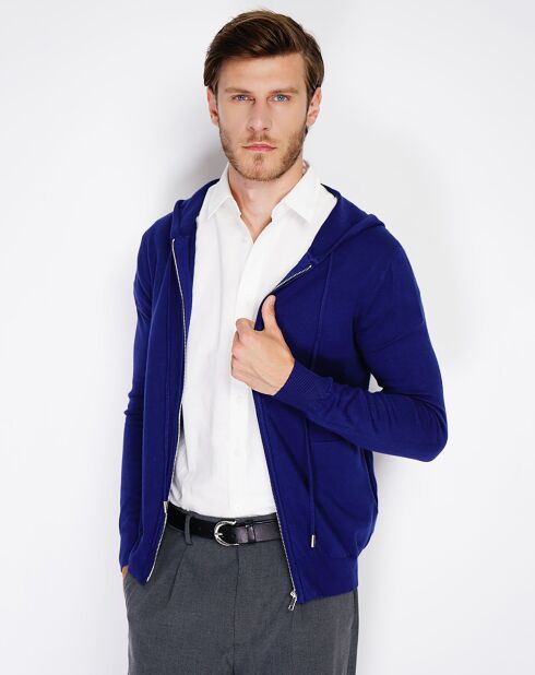 Gilet en Cachemire mélangé Maelle bleu nuit