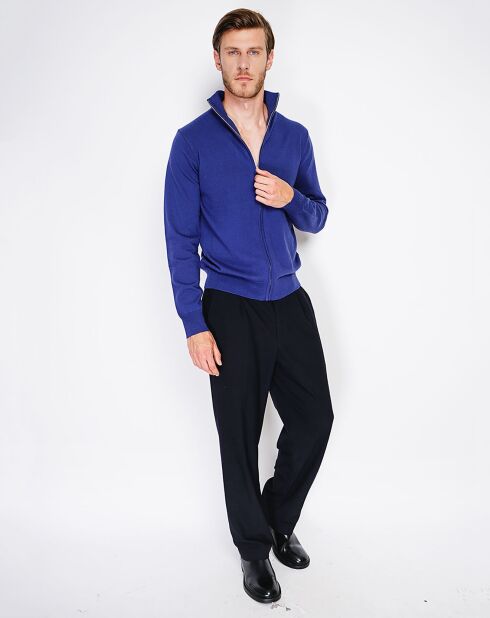 Gilet en Cachemire mélangé Maey bleu nuit