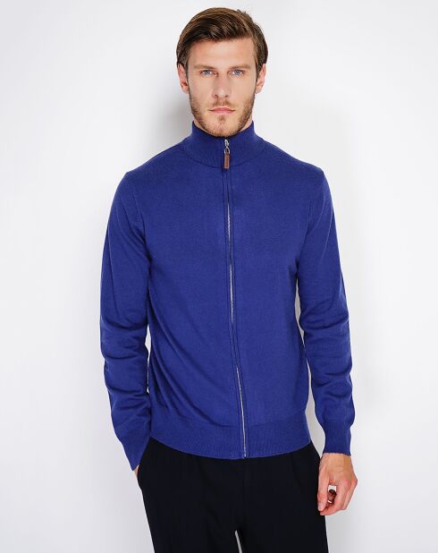 Gilet en Cachemire mélangé Maey bleu nuit