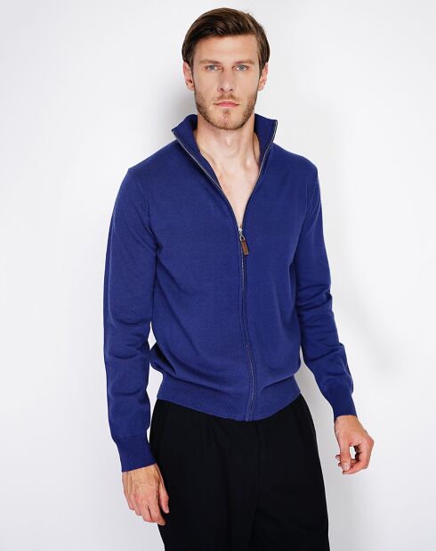 Gilet en Cachemire mélangé Maey bleu nuit