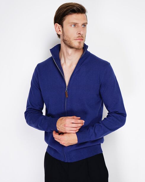 Gilet en Cachemire mélangé Maey bleu nuit