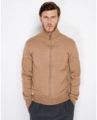 Gilet en Cachemire mélangé Maey camel foncé