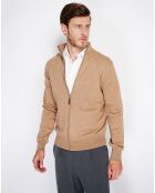 Gilet en Cachemire mélangé Maey camel foncé