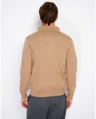 Gilet en Cachemire mélangé Maey camel foncé