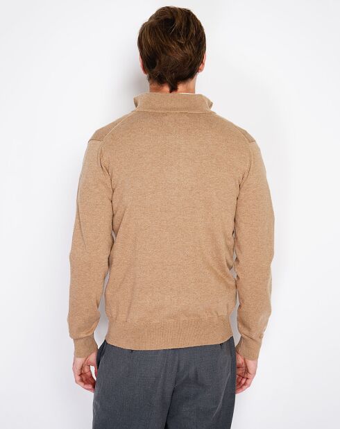 Gilet en Cachemire mélangé Maey camel foncé