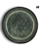 4 Assiettes Coupes Grenada vertes - 21.5x15.7x22 cm