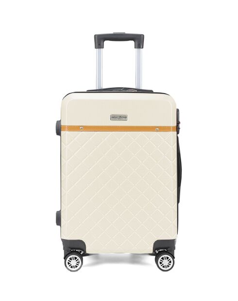 Valise Cabine 4 roues doubles Odeon 55 cm crème