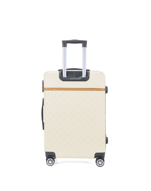 Valise Cabine 4 roues doubles Odeon 55 cm crème