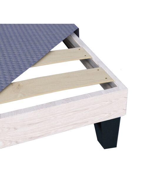 Sommier tapissier à lattes en Kit Délicatesse gris - 90x190 cm