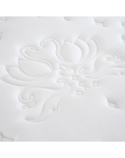 Matelas Suite Princière Micro-ressorts & Mémoire de forme blanc - 90X200 cm