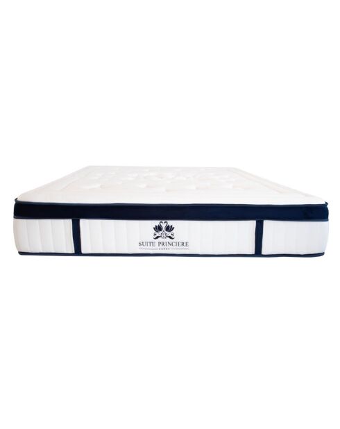 Prince Suite Set Microspringmatras + bedbodem wit/antracietgrijs - 140x200 cm