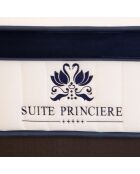 Ensemble Suite Princière Matelas Micro-ressorts + Sommier blanc/gris anthracite - 160X200 cm