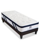 Ensemble Suite Présidentielle Matelas + Sommier  blanc/gris anthracite - 90x200 cm