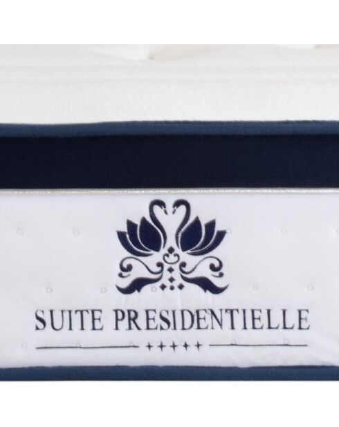 Ensemble Suite Présidentielle Matelas + Sommier  blanc/gris anthracite - 90x200 cm