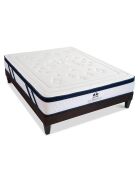 Ensemble Suite Présidentielle Matelas + Sommier  blanc/gris anthracite - 160x200 cm