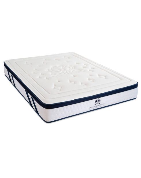 Ensemble Suite Présidentielle Matelas + Sommier  blanc/gris anthracite - 180x200 cm