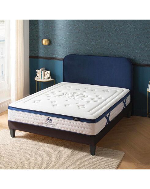 Ensemble Suite Présidentielle Matelas + Sommier  blanc/gris anthracite - 180x200 cm