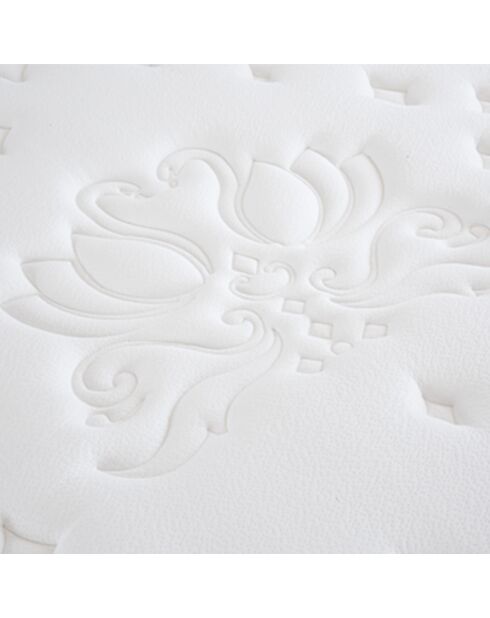 Ensemble Suite Divine Matelas Mémoire de forme + Sommier blanc - 90x190 cm