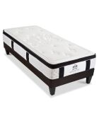 Ensemble Suite Divine Matelas Mémoire de forme + Sommier blanc - 90x200 cm