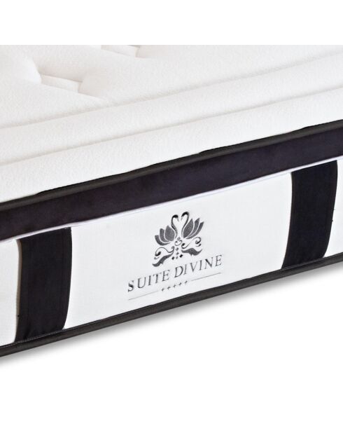 Divine Suite-set traagschuimmatras + witte basis - 90x200 cm
