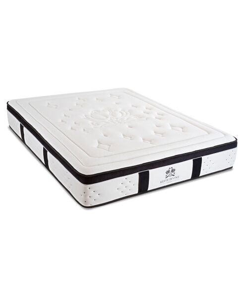 Ensemble Suite Divine Matelas Mémoire de forme + Sommier blanc - 180x200 cm