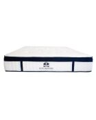 Ensemble Suite Princière Matelas Micro-ressorts + Sommier blanc/gris anthracite - 90x190 cm