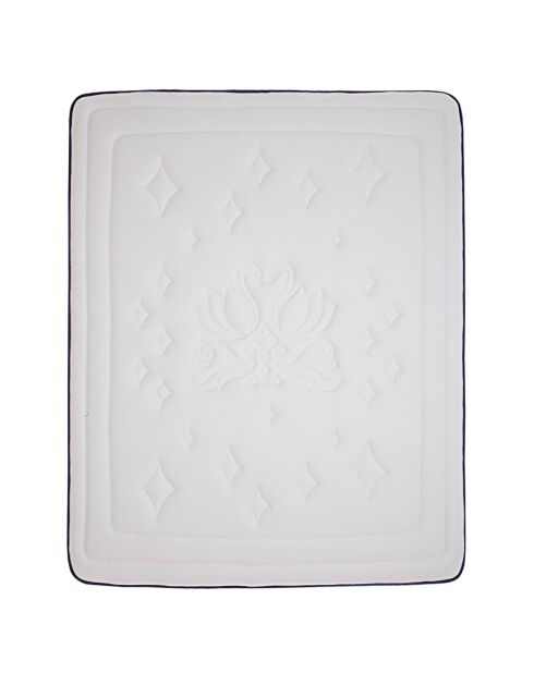 Ensemble Suite Princière Matelas Micro-ressorts + Sommier blanc/gris anthracite - 90x190 cm