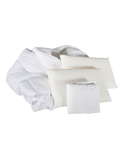 Pack Prêt-à-Dormir Suite Présidentielle blanc/gris anthracite - 180x200