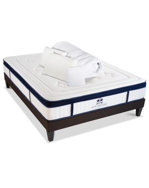 Pack Prêt-à-Dormir Suite Princière blanc/gris anthracite - 140x190 cm