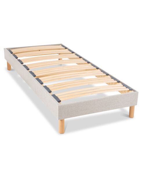 Sommier en bois Capitole gris clair - 90x190 cm