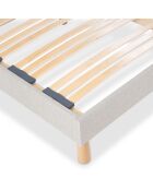 Sommier en bois Capitole gris clair - 140x190 cm