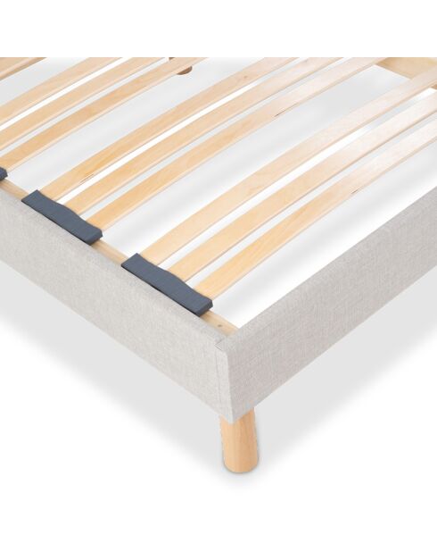 Sommier en bois Capitole gris clair - 140x190 cm