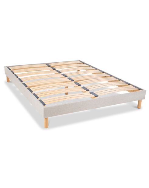Sommier en bois Capitole gris clair - 140x200 cm