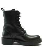 Boots en Cuir Gabrielle noires - Talon 4 cm