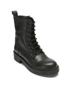 Boots en Cuir Gabrielle noires - Talon 4 cm