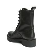 Boots en Cuir Gabrielle noires - Talon 4 cm