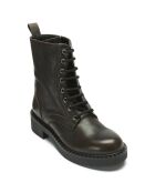 Boots en Cuir Gabrielle marron  -Talon 4 cm