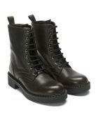 Boots en Cuir Gabrielle marron  -Talon 4 cm