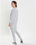 Ensemble Homewear en Micropolaire Comfy  gris chiné