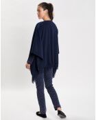 Poncho en Laine mélangée Foehn bleu marine