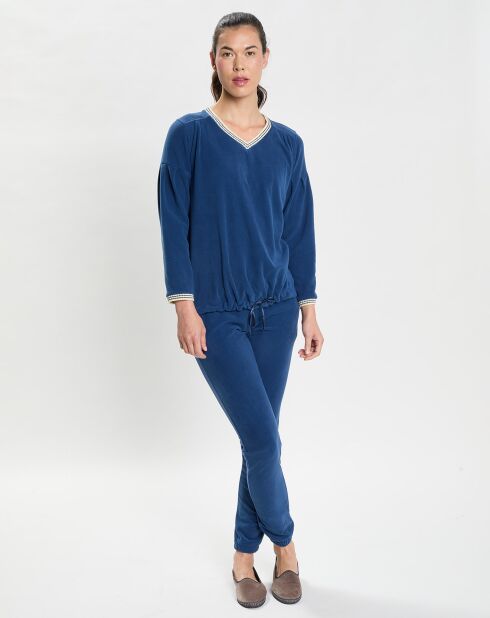 Ensemble homewear en Micropolaire Comfy bleu