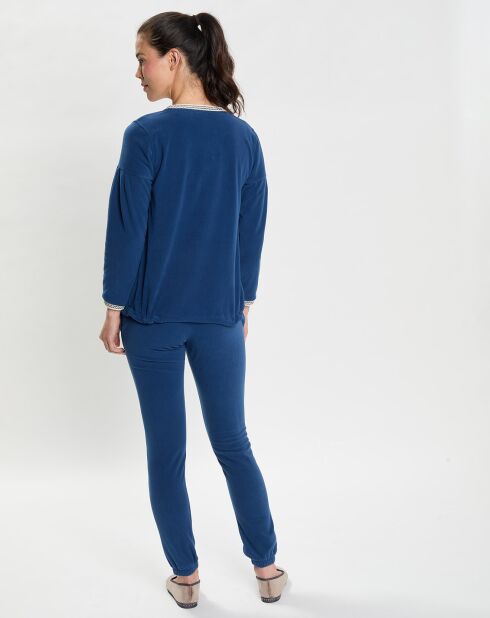 Ensemble homewear en Micropolaire Comfy bleu