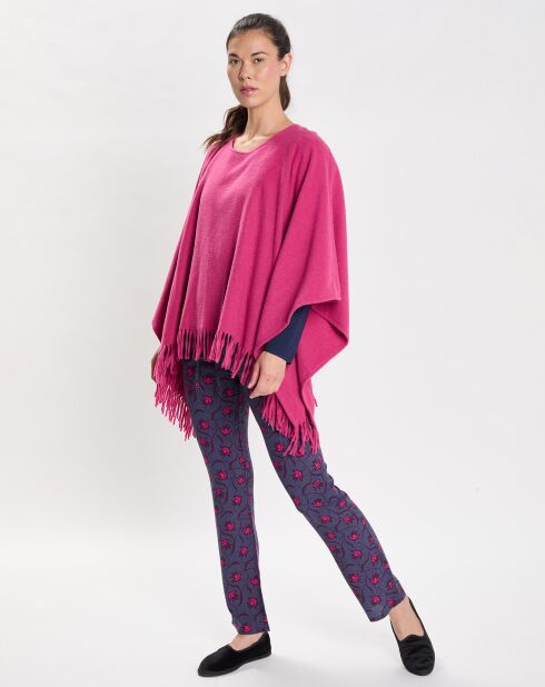 Poncho en Laine mélangée Foehn pivoine