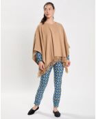 Poncho en Laine mélangée Foehn beige