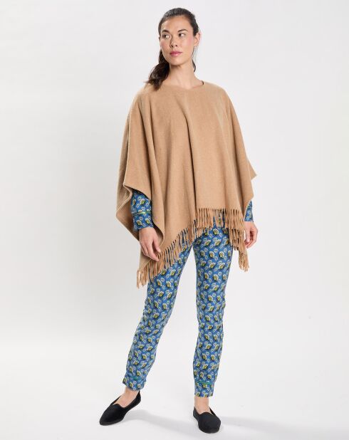 Poncho en Laine mélangée Foehn beige