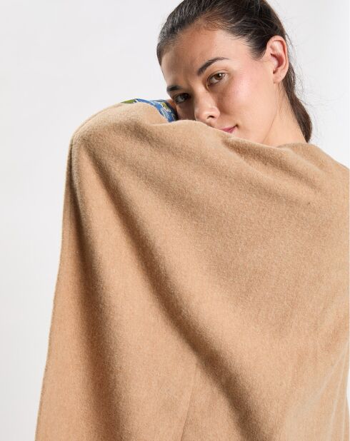 Poncho en Laine mélangée Foehn beige