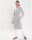 Peignoir en Micropolaire Comfy  gris chiné