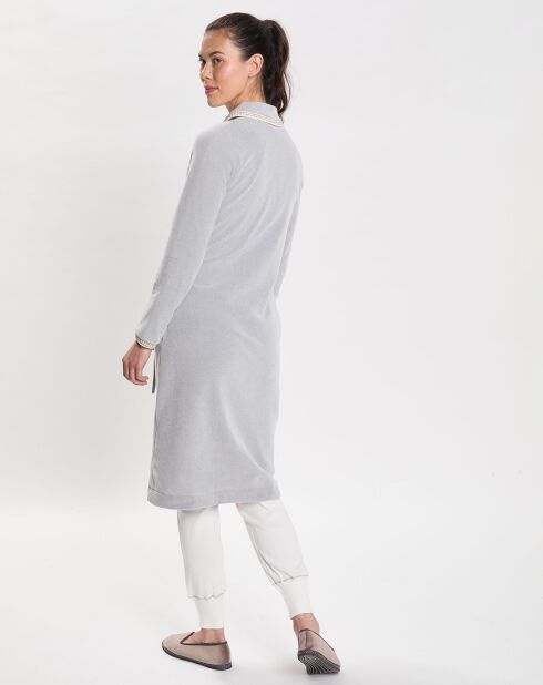 Peignoir en Micropolaire Comfy  gris chiné