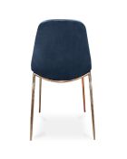 Défectueux - 2 Chaises en Velours Zack bleu roi - 55x48x80 cm