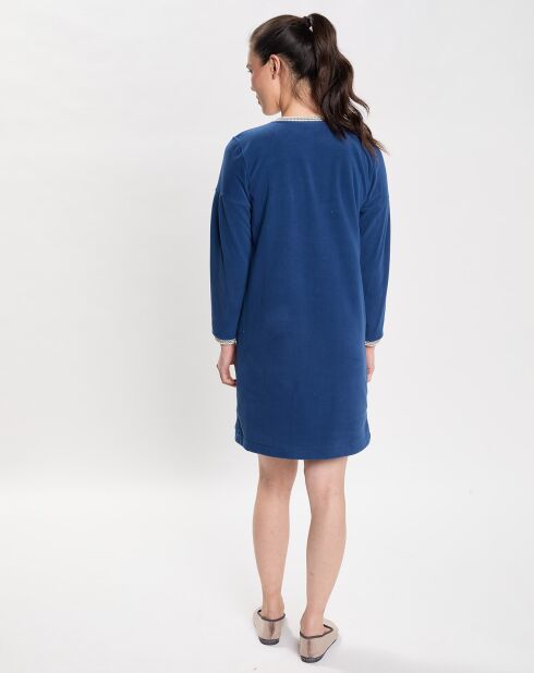 Chemise de nuit en Micropolaire Comfy bleue